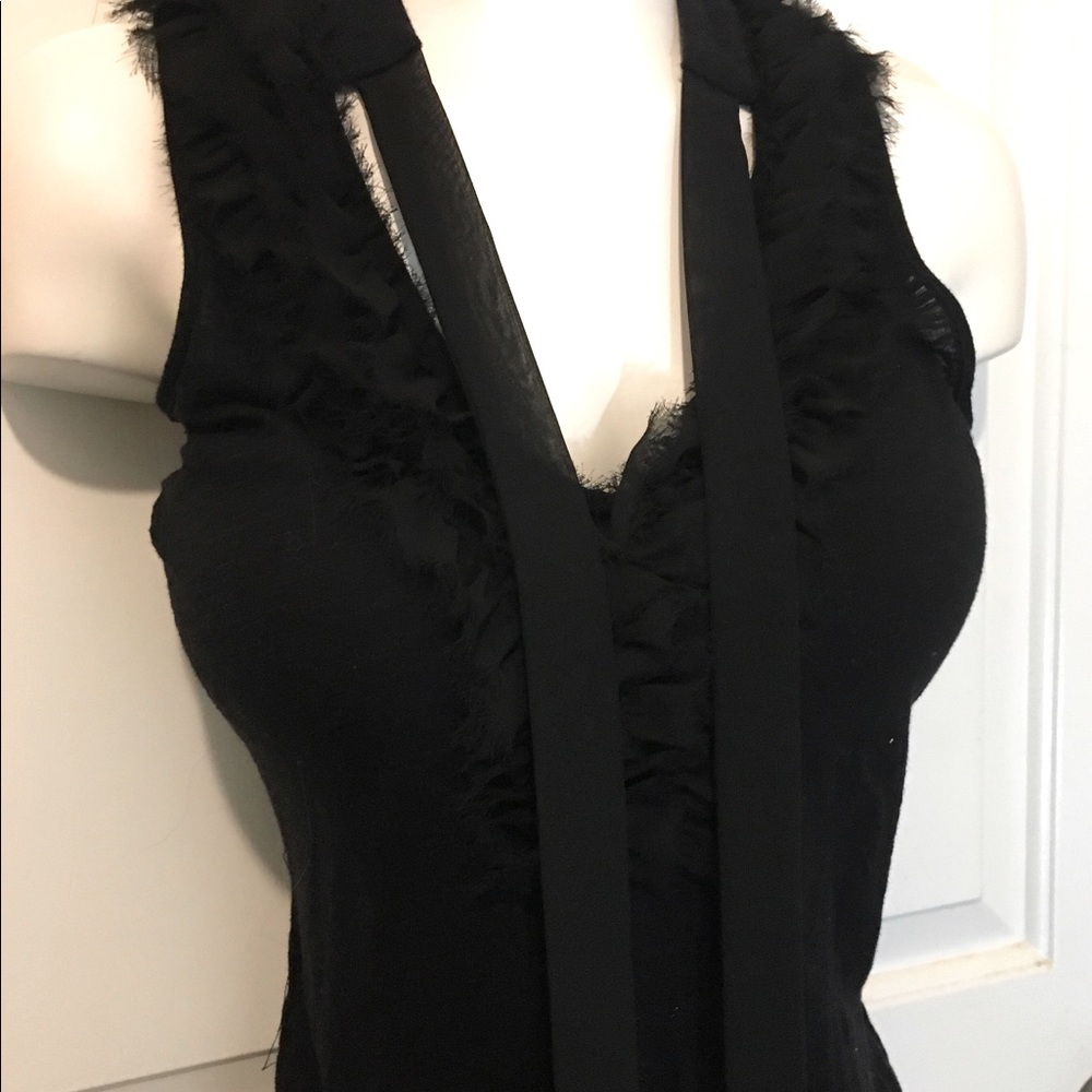 SOLD - Shirt with ruffled neckline
